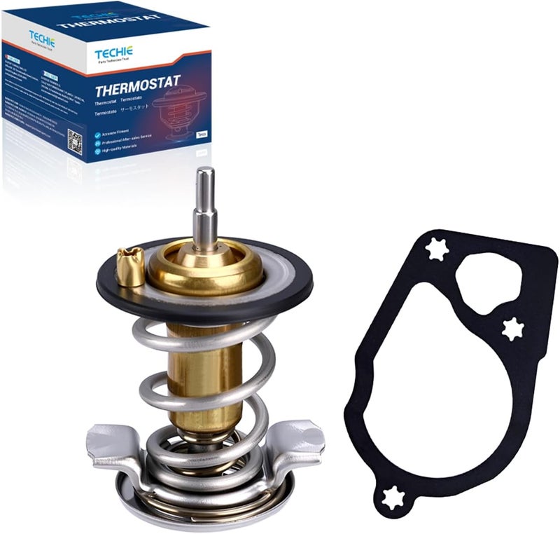 Techie Engine Thermostat 719-180 Compatible with Chevrolet Traverse 2009-2017,for GMC Acadia 2007-2016, Terrain 2010-2017 for BUICK Enclave 2008-2017 3.6L Replacement for 1601-496608 (719-180) - Image 1